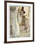 The Witch Shows Sleeping Beauty the Spinning Wheel-Anne Anderson-Framed Art Print