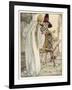 The Witch Shows Sleeping Beauty the Spinning Wheel-Anne Anderson-Framed Art Print