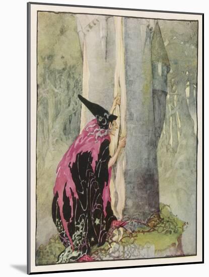 The Witch Spies on Rapunzel-Anne Anderson-Mounted Art Print