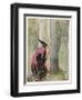 The Witch Spies on Rapunzel-Anne Anderson-Framed Art Print