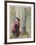 The Witch Spies on Rapunzel-Anne Anderson-Framed Art Print