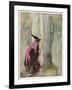 The Witch Spies on Rapunzel-Anne Anderson-Framed Art Print