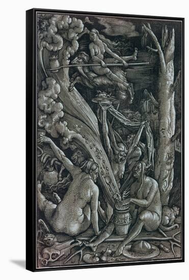 The Witches at the Sabbath-Hans Baldung Grien-Framed Stretched Canvas