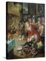 The Witches' Kitchen Par Francken, Frans, the Younger (1581-1642). Oil on Copper, Size : 28X22, Ca-Frans II Francken-Stretched Canvas