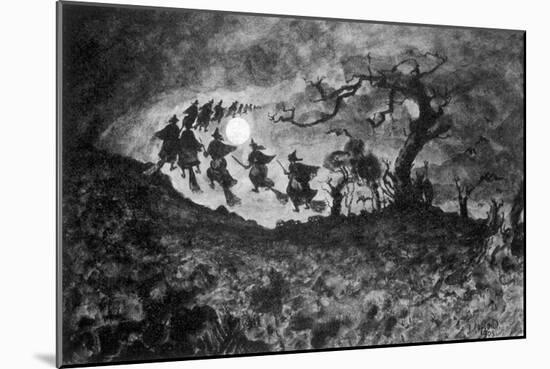 the Witches' Ride'-null-Mounted Art Print