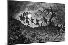 the Witches' Ride'-null-Mounted Art Print