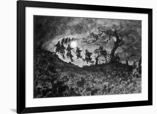 the Witches' Ride'-null-Framed Premium Giclee Print