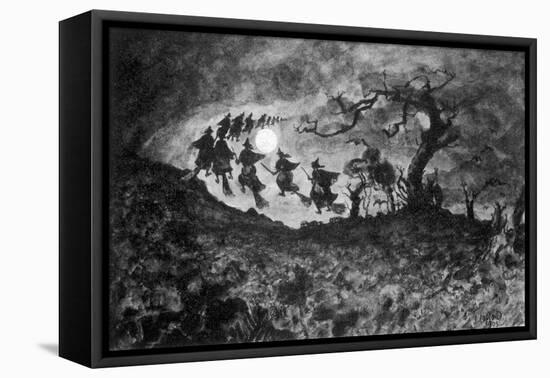 the Witches' Ride'-null-Framed Stretched Canvas