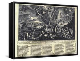 The Witches' Sabbat-Matthäus Merian the Elder-Framed Stretched Canvas