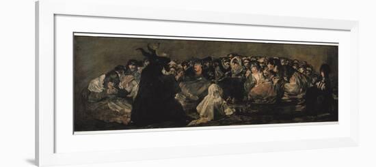 The Witches' Sabbath (Sabbatical Scene)-Francisco de Goya-Framed Premium Giclee Print