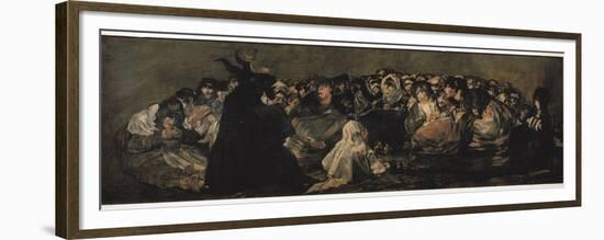 The Witches' Sabbath (Sabbatical Scene)-Francisco de Goya-Framed Premium Giclee Print