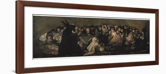 The Witches' Sabbath (Sabbatical Scene)-Francisco de Goya-Framed Premium Giclee Print