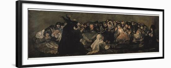 The Witches' Sabbath (Sabbatical Scene)-Francisco de Goya-Framed Premium Giclee Print