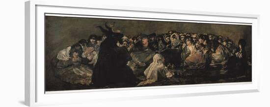 The Witches' Sabbath (Sabbatical Scene)-Francisco de Goya-Framed Premium Giclee Print