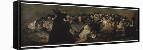 The Witches' Sabbath (Sabbatical Scene)-Francisco de Goya-Framed Stretched Canvas