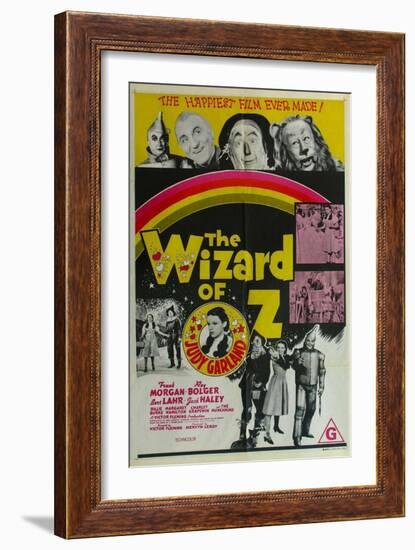 The Wizard of Oz, Australian Movie Poster, 1939-null-Framed Art Print