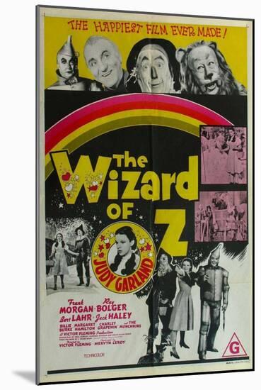 The Wizard of Oz, Australian Movie Poster, 1939-null-Mounted Art Print