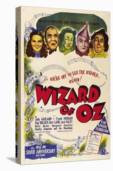The Wizard of Oz, Australian Movie Poster, 1939-null-Stretched Canvas