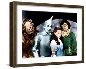 The Wizard of Oz, Bert Lahr, Jack Haley, Judy Garland, Ray Bolger, 1939-null-Framed Photo