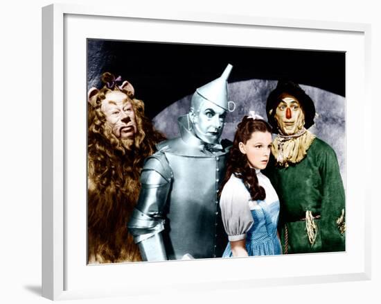 The Wizard of Oz, Bert Lahr, Jack Haley, Judy Garland, Ray Bolger, 1939-null-Framed Photo