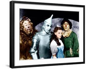 The Wizard of Oz, Bert Lahr, Jack Haley, Judy Garland, Ray Bolger, 1939-null-Framed Photo