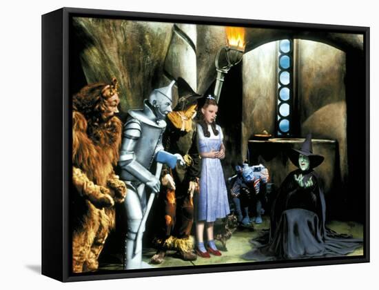 The Wizard of Oz, Bert Lahr, Jack Haley, Ray Bolger, Judy Garland, Margaret Hamilton, 1939-null-Framed Stretched Canvas