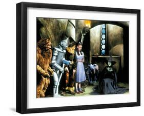 The Wizard of Oz, Bert Lahr, Jack Haley, Ray Bolger, Judy Garland, Margaret Hamilton, 1939-null-Framed Photo