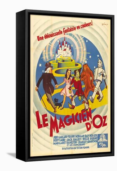 The Wizard of Oz, French Movie Poster, 1939-null-Framed Stretched Canvas