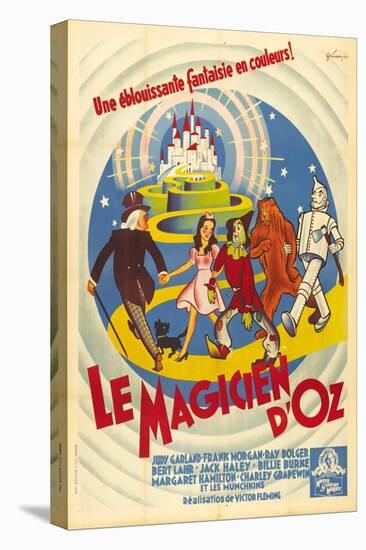The Wizard of Oz, French Movie Poster, 1939-null-Stretched Canvas