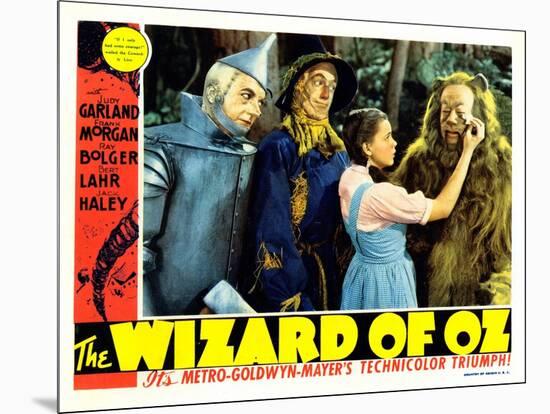 The Wizard of Oz, from Left: Jack Haley, Ray Bolger, Judy Garland, Bert Lahr, 1939-null-Mounted Art Print