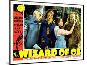 The Wizard of Oz, from Left: Jack Haley, Ray Bolger, Judy Garland, Bert Lahr, 1939-null-Mounted Art Print