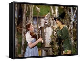 The Wizard of Oz, from Left: Judy Garland, Jack Haley, Ray Bolger, 1939-null-Framed Stretched Canvas