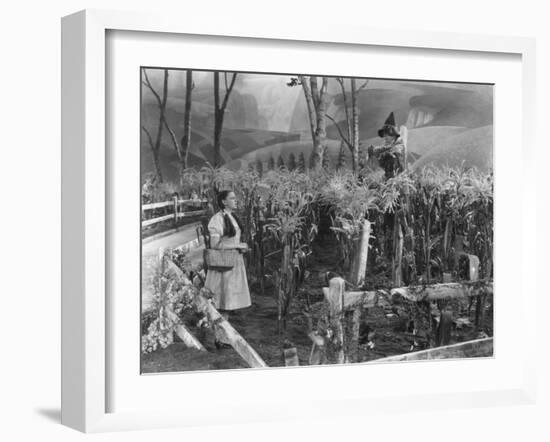 The Wizard of Oz, from Left: Judy Garland, Ray Bolger, 1939-null-Framed Photo