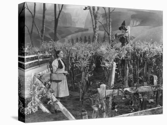 The Wizard of Oz, from Left: Judy Garland, Ray Bolger, 1939-null-Stretched Canvas