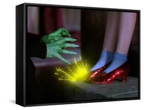 The Wizard of Oz, from Left: Margaret Hamilton, Judy Garland, 1939-null-Framed Stretched Canvas