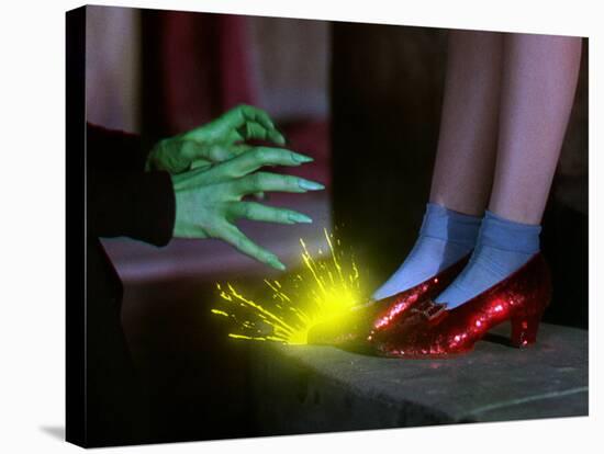 The Wizard of Oz, from Left: Margaret Hamilton, Judy Garland, 1939-null-Stretched Canvas