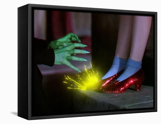 The Wizard of Oz, from Left: Margaret Hamilton, Judy Garland, 1939-null-Framed Stretched Canvas