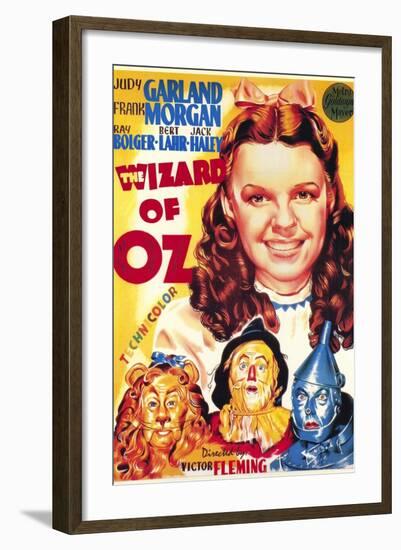 The Wizard of Oz, Italian Movie Poster, 1939-null-Framed Art Print