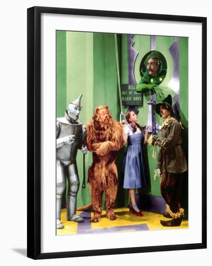 The Wizard of Oz, Jack Haley, Bert Lahr, Judy Garland, Frank Morgan, Ray Bolger, 1939-null-Framed Premium Photographic Print