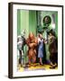 The Wizard of Oz, Jack Haley, Bert Lahr, Judy Garland, Frank Morgan, Ray Bolger, 1939-null-Framed Premium Photographic Print