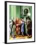 The Wizard of Oz, Jack Haley, Bert Lahr, Judy Garland, Frank Morgan, Ray Bolger, 1939-null-Framed Premium Photographic Print