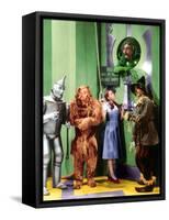 The Wizard of Oz, Jack Haley, Bert Lahr, Judy Garland, Frank Morgan, Ray Bolger, 1939-null-Framed Stretched Canvas