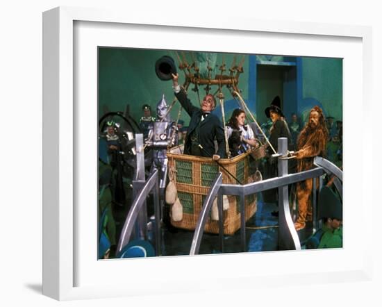 The Wizard of Oz, Jack Haley, Frank Morgan, Toto the Dog, Judy Garland, Ray Bolger, Bert Lahr, 1939-null-Framed Photo