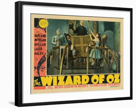 The Wizard of Oz, Jack Haley, Ray Bolger, Frank Morgan, Judy Garland, Bert Lahr, 1939, Balloon-null-Framed Photo