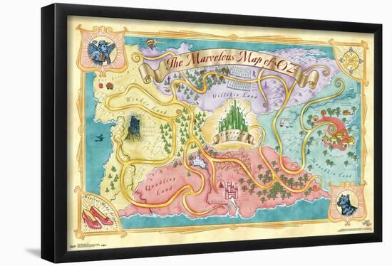 The Wizard Of Oz - Map-Trends International-Framed Poster