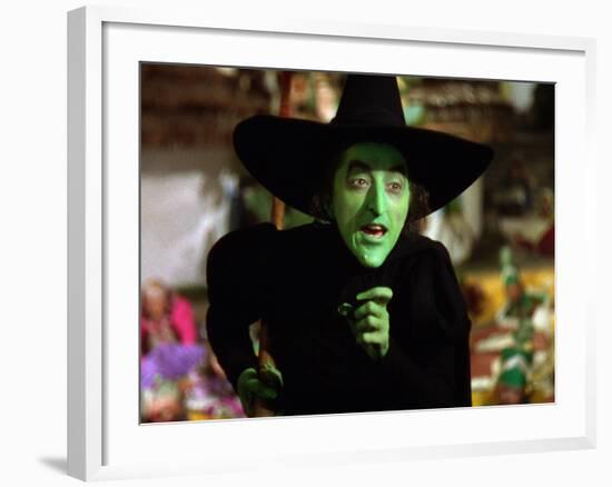 The Wizard of Oz, Margaret Hamilton, 1939-null-Framed Premium Photographic Print