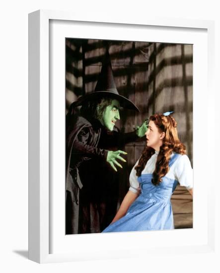 The Wizard of Oz, Margaret Hamilton, Judy Garland, 1939-null-Framed Photo
