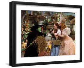 The Wizard of Oz, Margaret Hamilton, Judy Garland, Billie Burke, 1939-null-Framed Photo