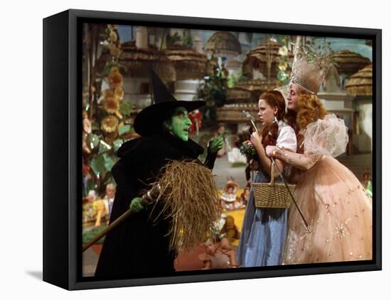 The Wizard of Oz, Margaret Hamilton, Judy Garland, Billie Burke, 1939-null-Framed Stretched Canvas