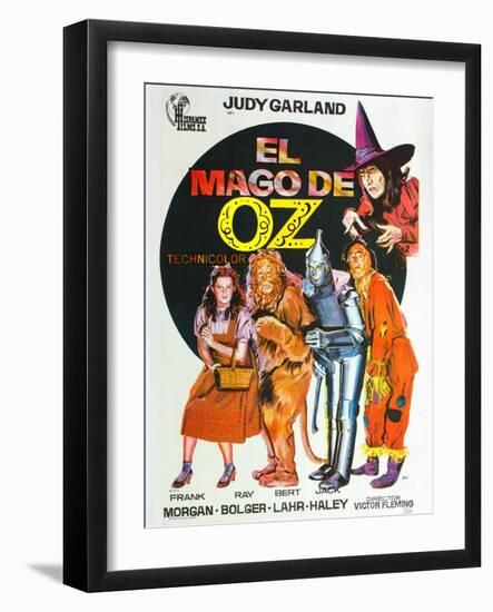 The Wizard of Oz, Spanish Movie Poster, 1939-null-Framed Art Print